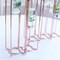 19-Inch long 5 Rose Gold Jointed Geometric Flower Vase Holders Glass Test Tubes